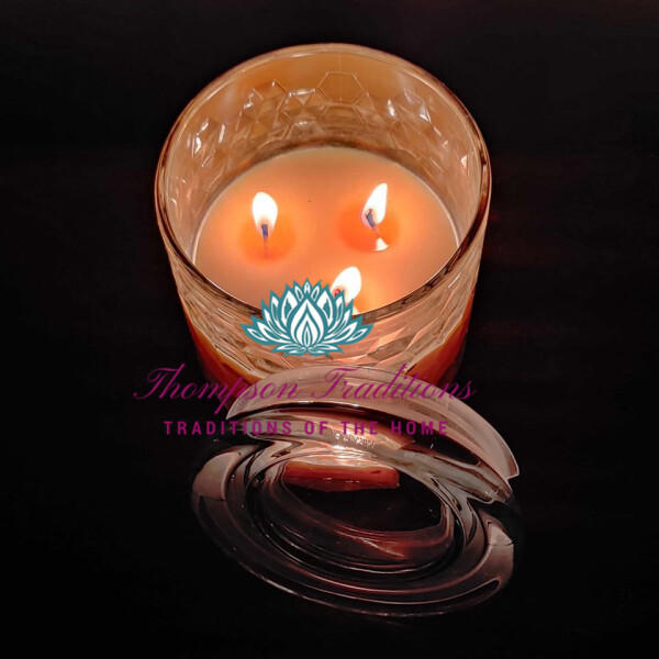 3 Wick Honeycomb Style Jar Candle - Image 3